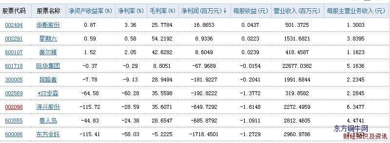 服裝鞋類行業(yè)凈利潤表